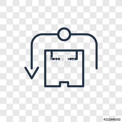 500x500 Return Vector Icon Isolated On Transparent Background, Return Logo