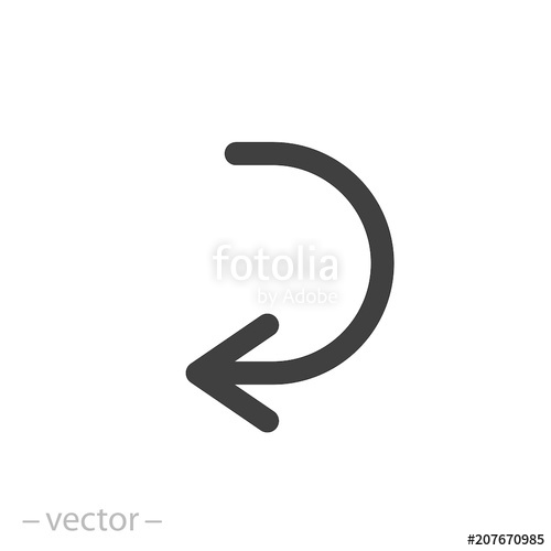 500x500 Return Icon Vector Stock Image And Royalty Free Vector