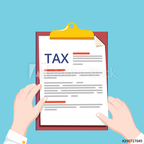 500x500 Concept Tax Payment Paperwork, Financial Research Report