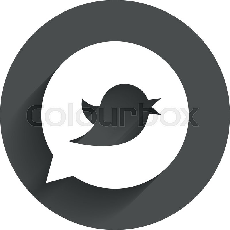 800x800 Bird Icon Social Media Sign Short Stock Vector Colourbox