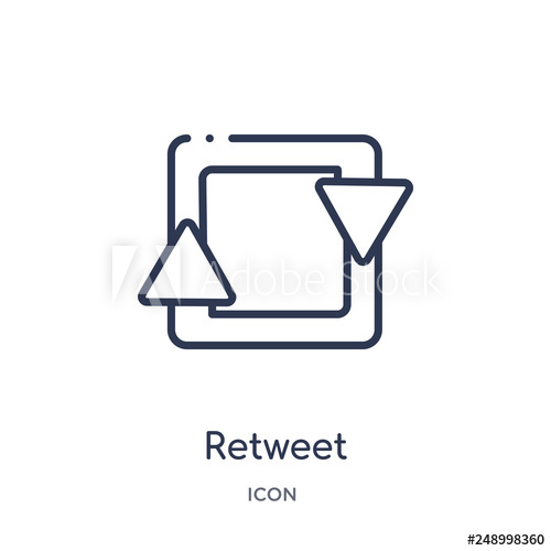 500x500 Retweet Icon From User Interface Outline Collection Thin Line