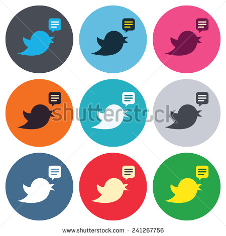 450x470 Stock Vector Bird Icon Social Media Sign Short Messages Twitter