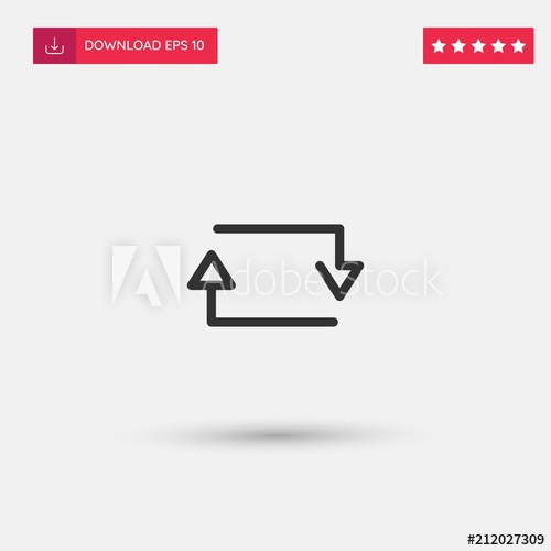 500x500 Outline Retweet Icon Isolated On Grey Background Modern Simple