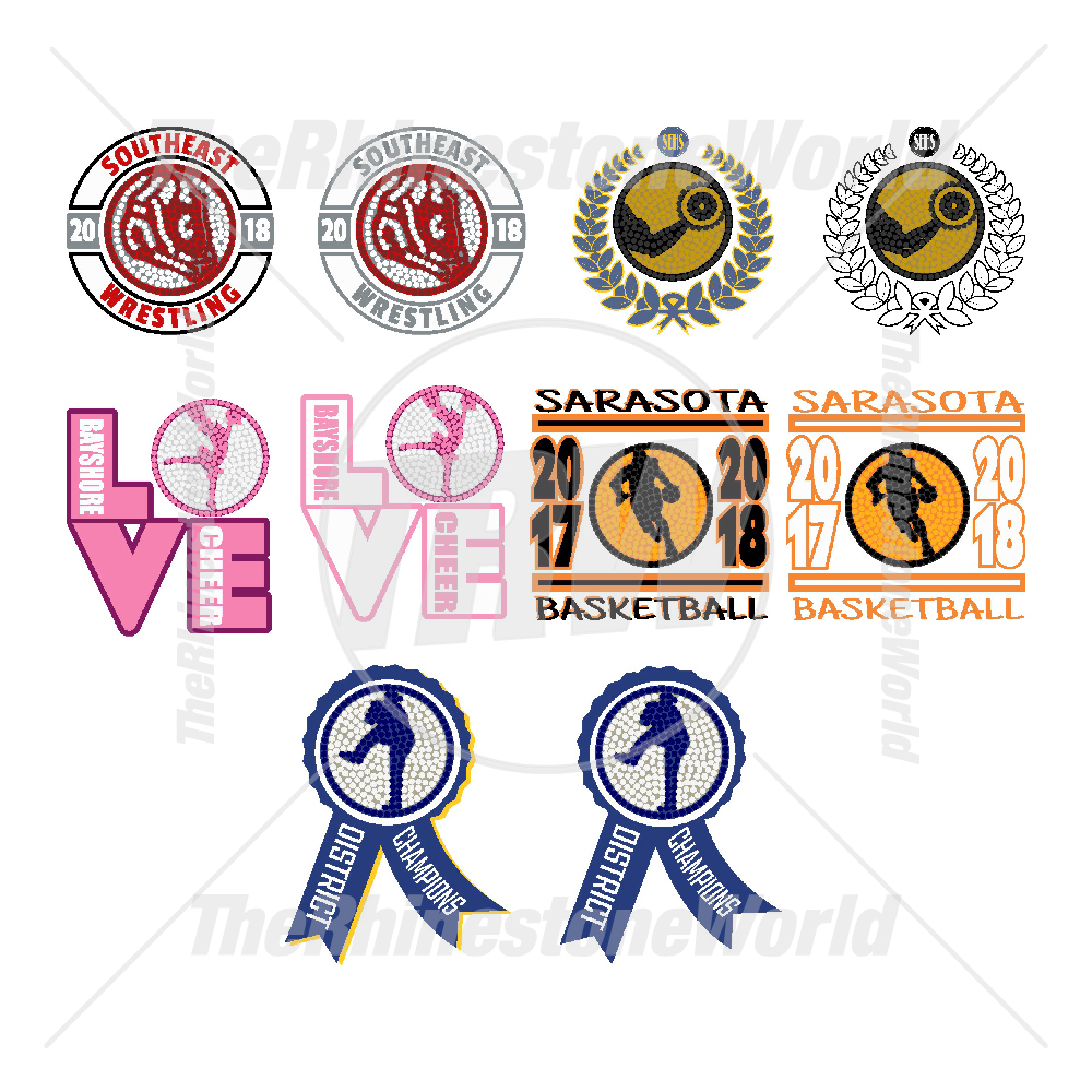 1000x1000 Rhinestone Decal Lt