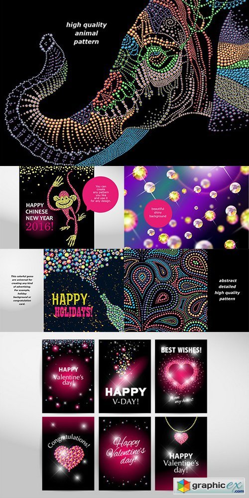 500x999 Rhinestone Vector Gems Set Free Download Vector Stock