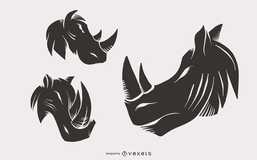 900x563 Rhino Head Illustrations