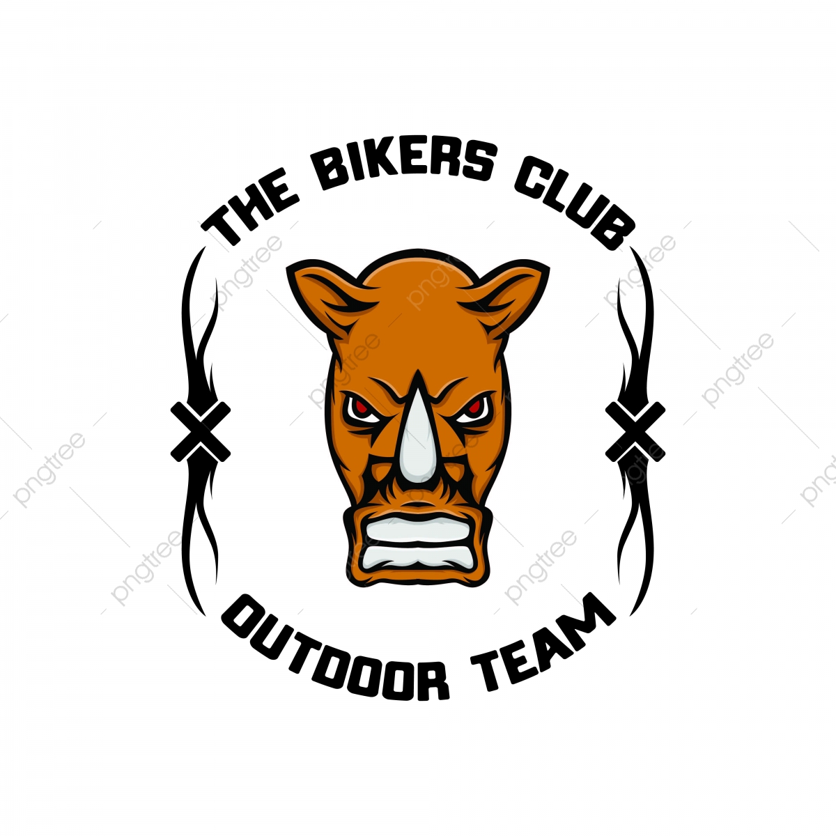 1200x1200 Rhino Vector Mascot Head Logo Design Element Illustration Emblem