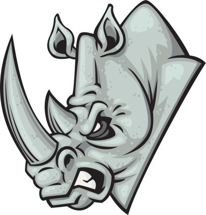 405x424 Cartoon Of Rhino Head Clip Art, Vector Images Illustrations