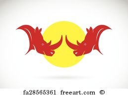 258x194 Free Art Print Of Vector Image Of Rhino Head Vector Image