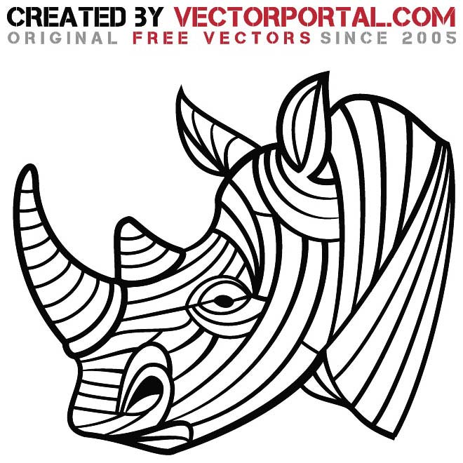 660x660 Rhino Vector Graphic