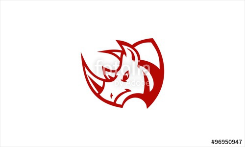 500x300 Red Rhino Logo Stock Image And Royalty Free Vector