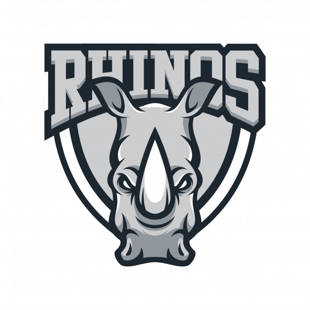 626x626 Rhino Animal Sport Mascot Head Logo Vector Vector Premium Download