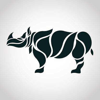 416x416 Rhinoceros Logo Vector Premium Clipart