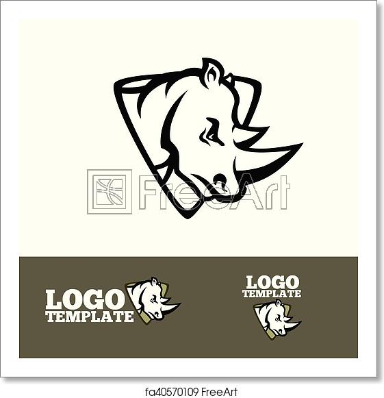 561x581 Free Art Print Of Rhino Logo Vector Concept For Sport Teams