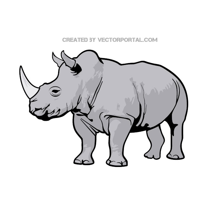 660x660 Rhino Clip Art Free Vector