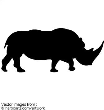 Rhino Silhouette Vector at Vectorified.com | Collection of Rhino ...