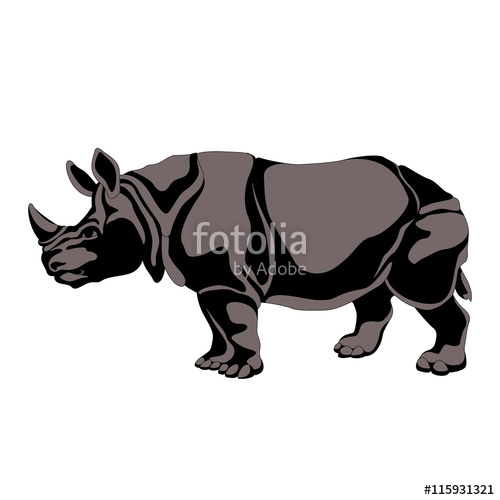 Rhino Silhouette Vector At Vectorified Com Collection Of Rhino