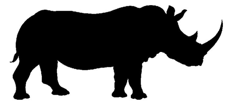 736x340 Rhino Silhouette Vector