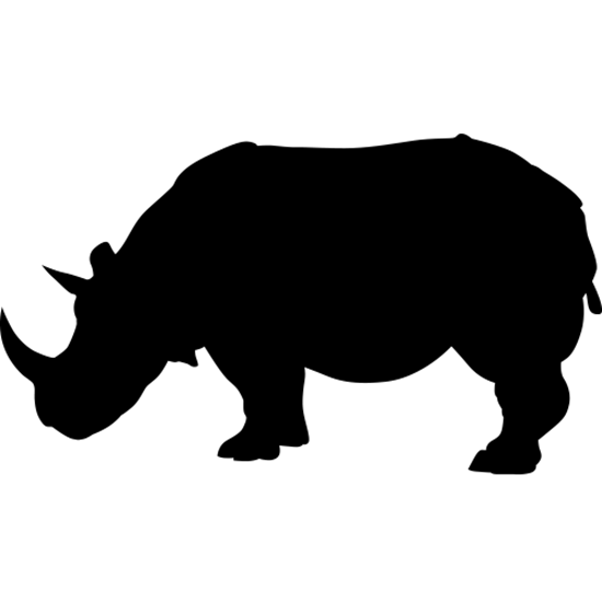 550x550 Huge Collection Of 'rhino Silhouette' Download More Than