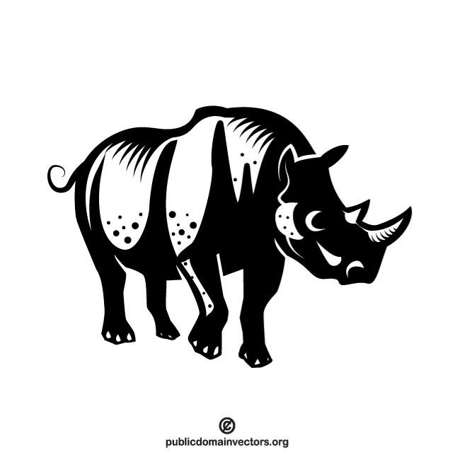 660x660 Rhino Vector Image