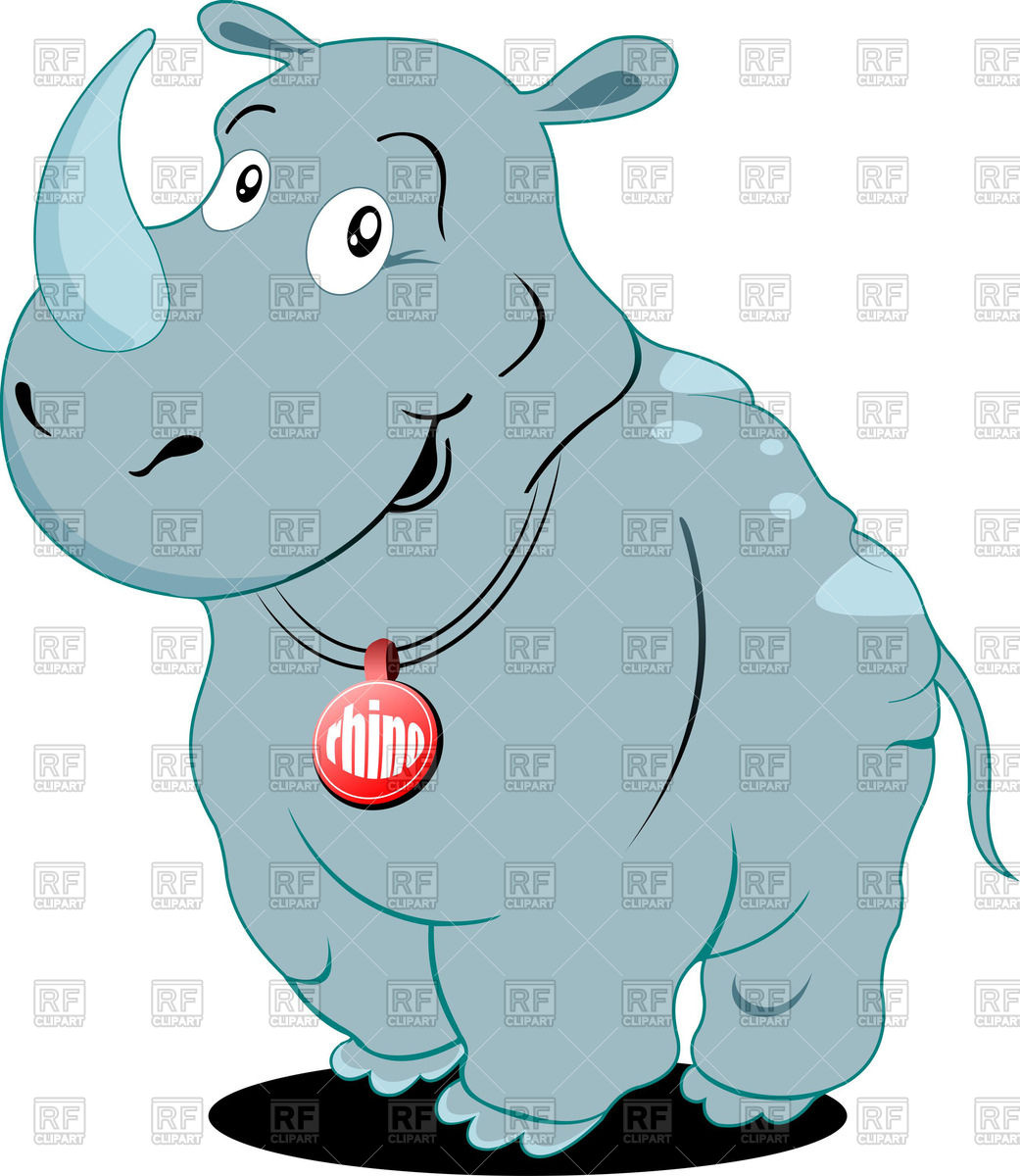 1041x1200 Cute Cartoon Rhino Vector Image Of Plants And Animals Leonido