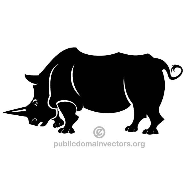 660x660 Rhinoceros Vector Image
