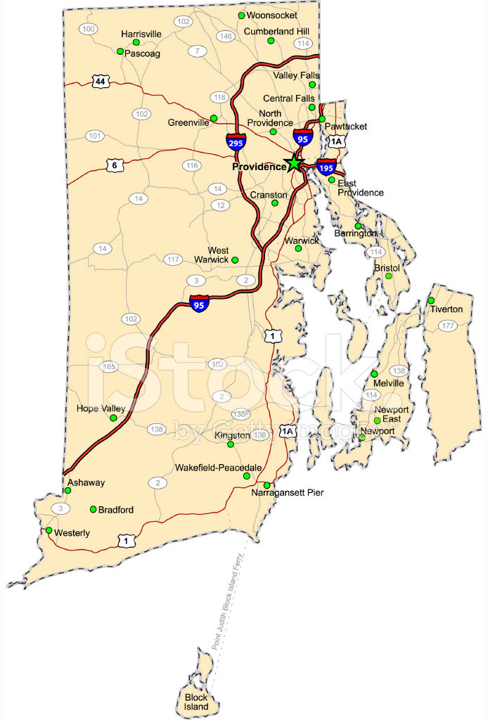 694x1024 Rhode Island Highway Map
