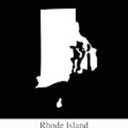 180x180 Rhode Island State Of Usa Map Vector Outline Illustration Black