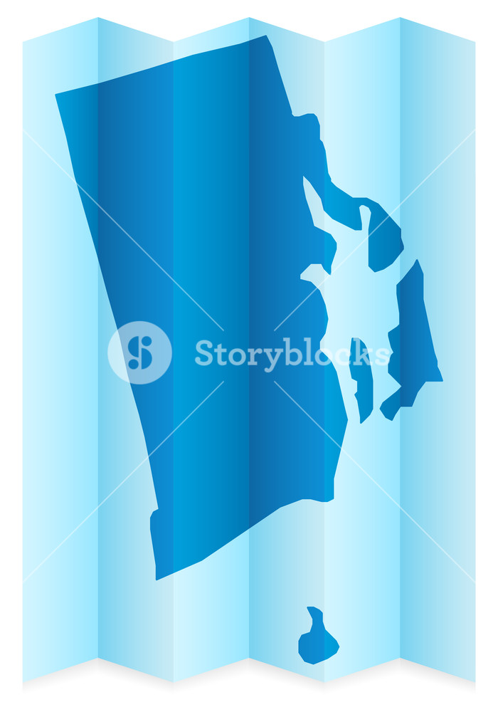 700x1000 Rhode Island Map On A White Background Vector Illustration