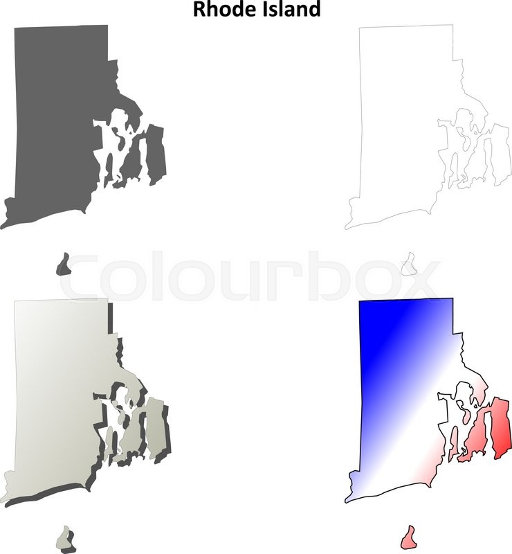 740x800 Rhode Island State Blank Vector Blank Stock Vector Colourbox