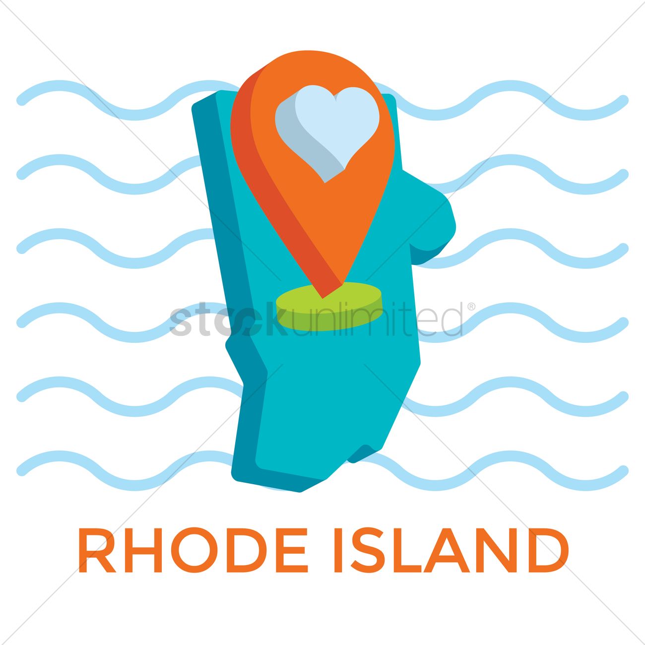 1300x1300 Rhode Island Map Vector Image