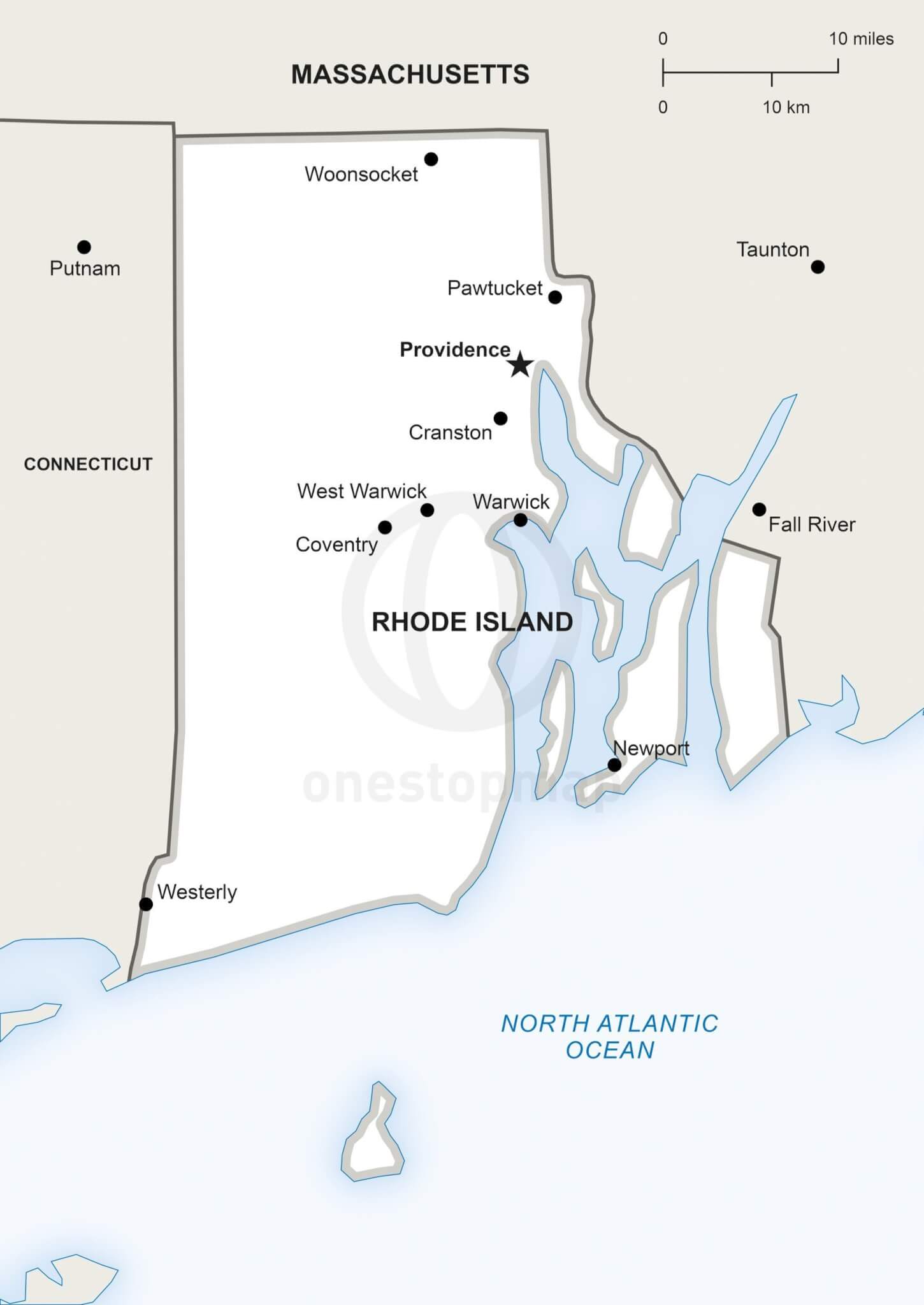1450x2048 Vector Map Of Rhode Island Political One Stop Map
