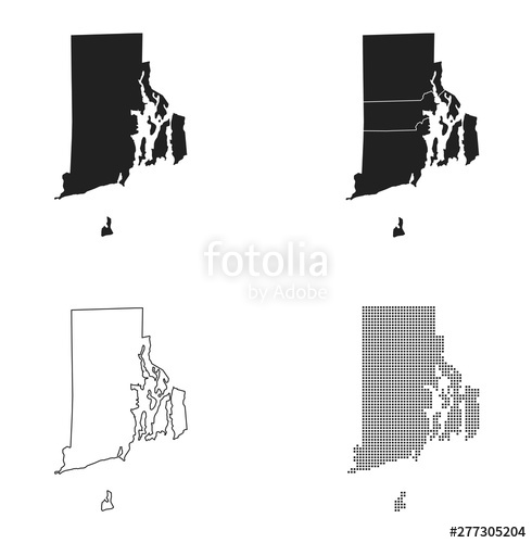 490x500 Map Of Rhode Island Stock Image And Royalty Free Vector