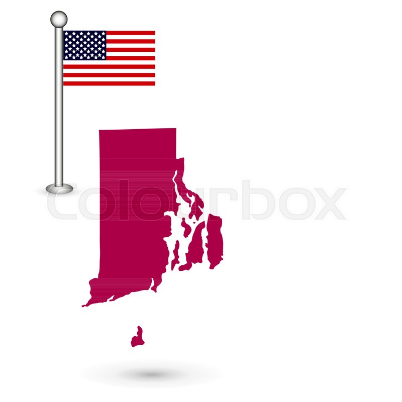 800x800 Map Of The U S State Of Rhode Island Stock Vector Colourbox