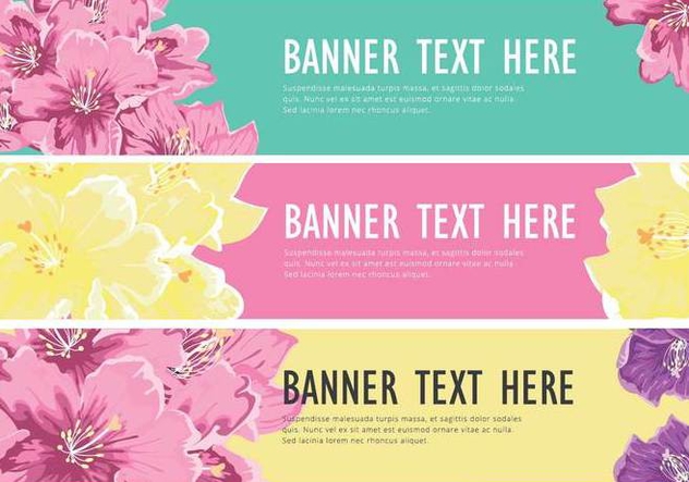 632x443 Web Banner Rhododendron Vector Free Vector Download Cannypic