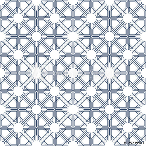 500x500 Seamless Geometric Lines Blue And White Rhombus Vector Pattern