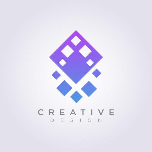 490x490 Vector Logo Design Modern Abstract Rhombus Symbol Icon