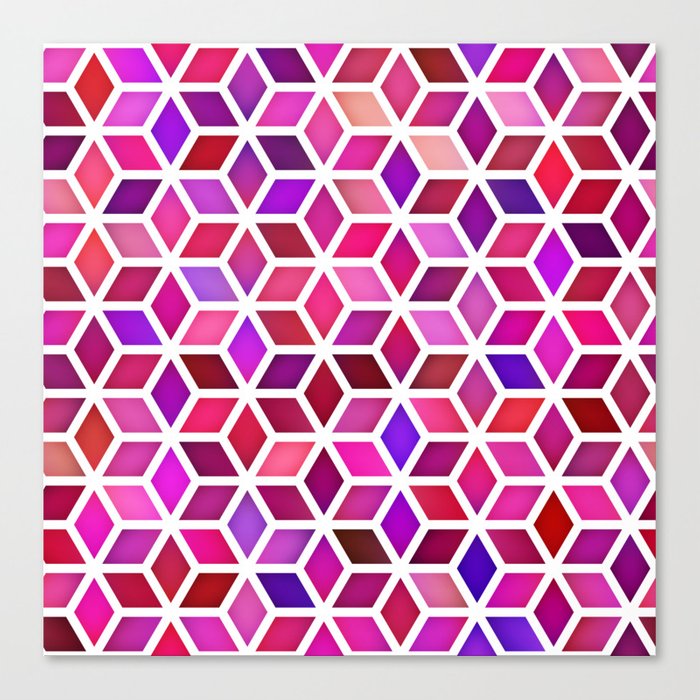 700x700 Vector Seamless Pink Shades Gradient Rhombus Shape Grid Geometric