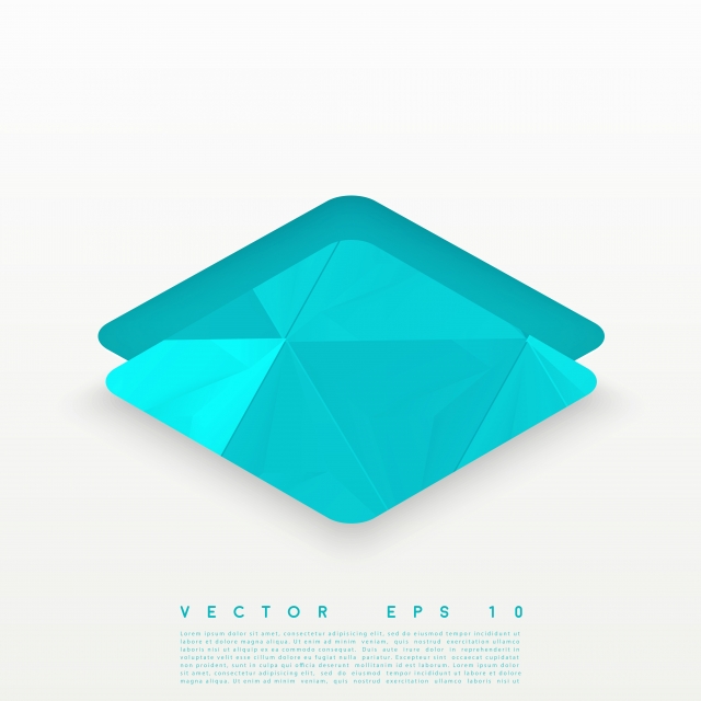 640x640 Vector White And Blue Background With Abstract Geometric Rhombus