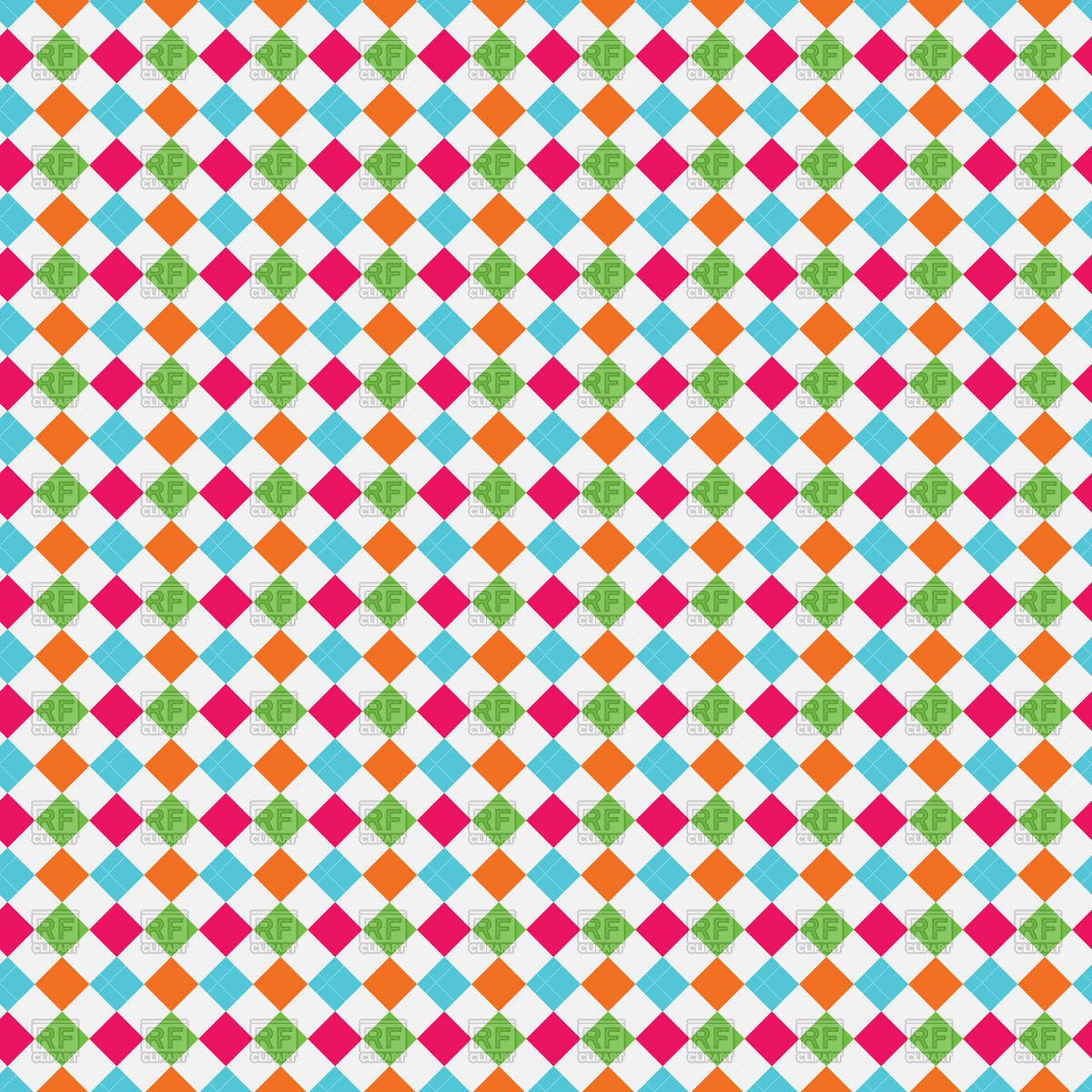 1200x1200 Bright Colorful Seamless Pattern With Rhombus Vector Image
