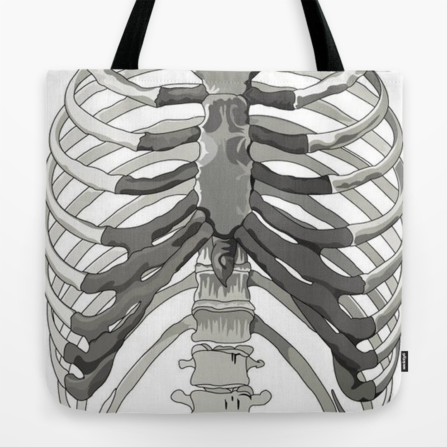 1500x1500 Vector Ribcage Tote Bag
