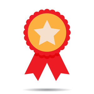 300x300 Insignia, Badge And Quality Guarantee Label With Ribbon, Sticker