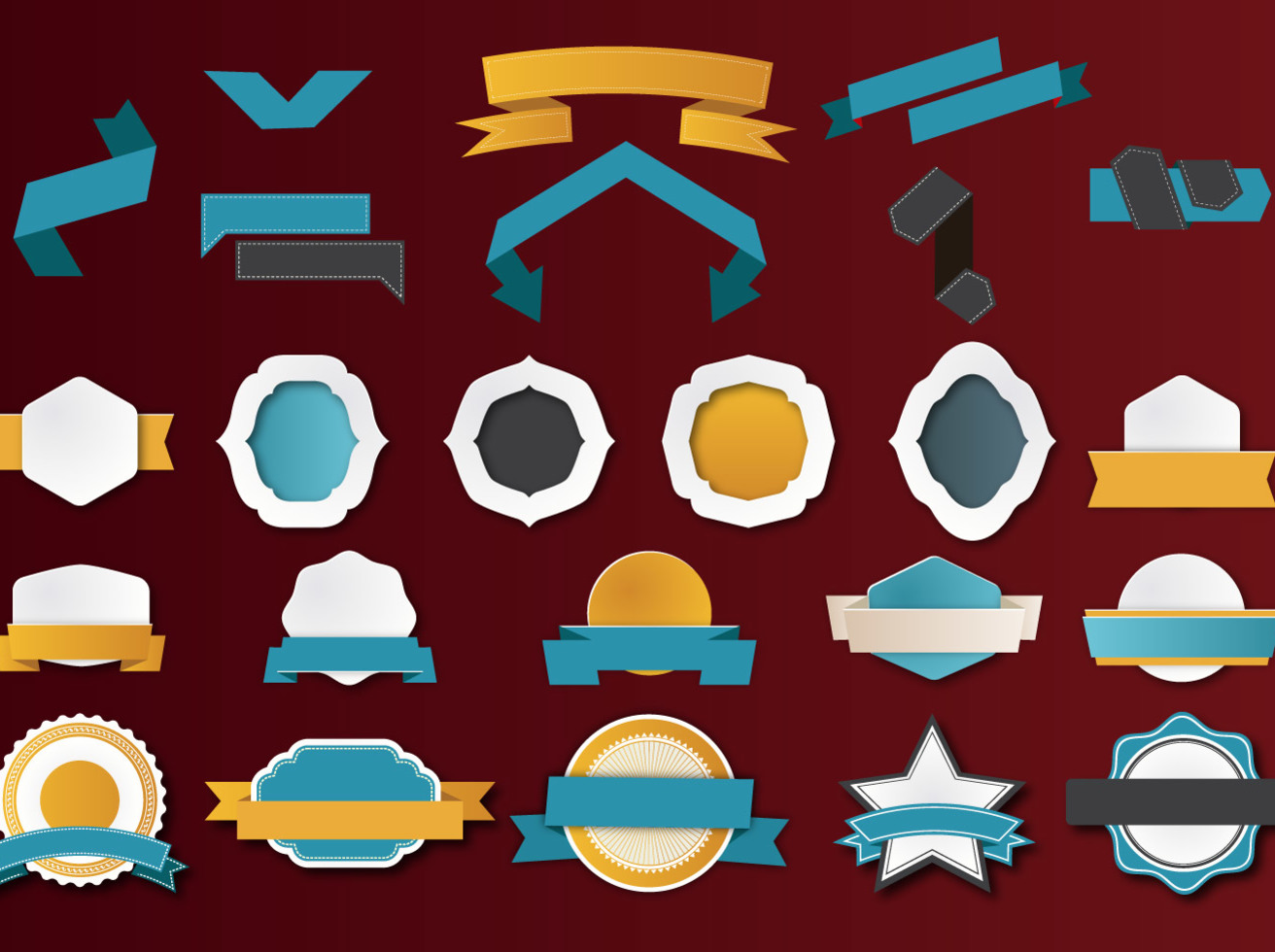 1312x980 Ribbon And Badge Vector Illustrations Vector Art Graphics