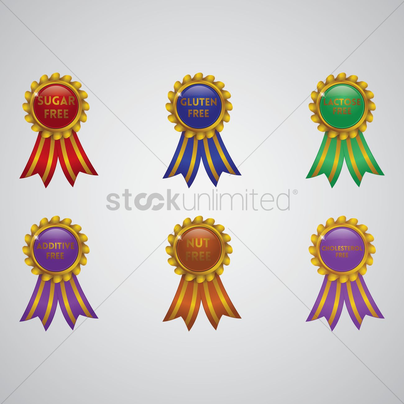 1300x1300 Set Of Ribbon Badges Vector Image