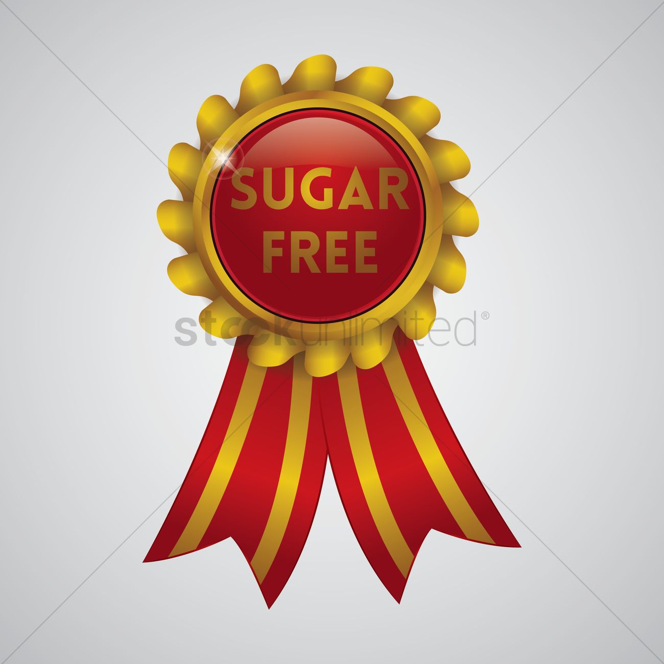 1300x1300 Sugar Free Ribbon Badge Vector Image