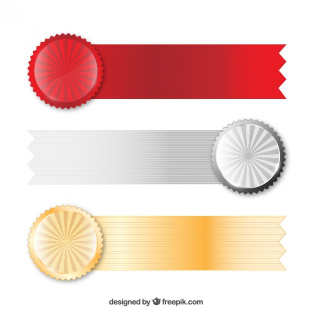 626x626 Badge With Ribbon Collection Vector Free Download