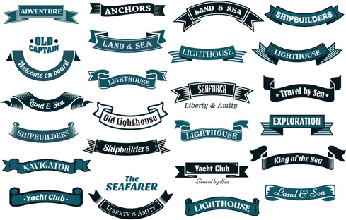 Nautical Ribbon Banners Vector Set Free Vector In Encapsulated 489x312 Nautical Ribbon Banners Vector Set Free Vector In Encapsulated