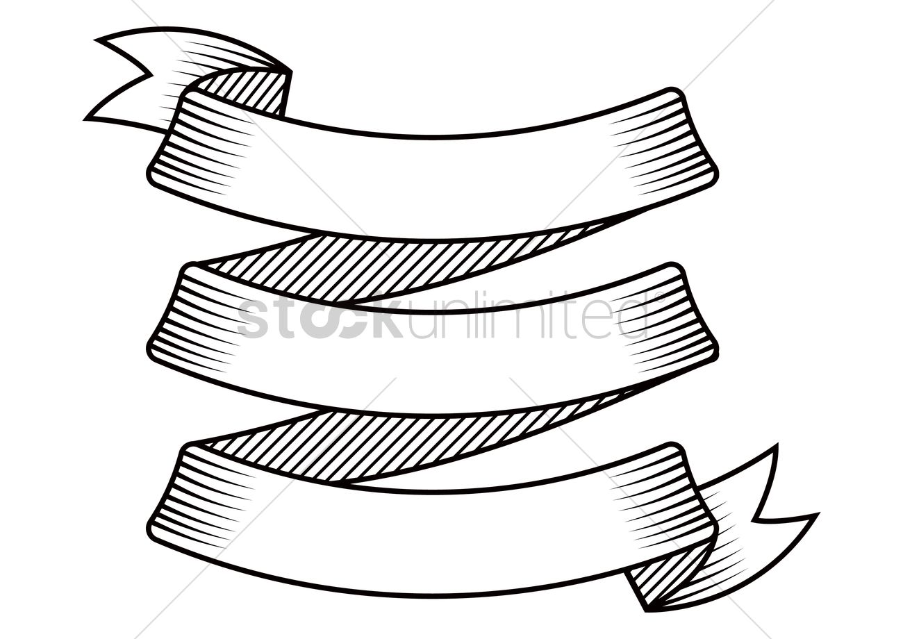 Ribbon Banner Vector Image 1300x920 Ribbon Banner Vector Image