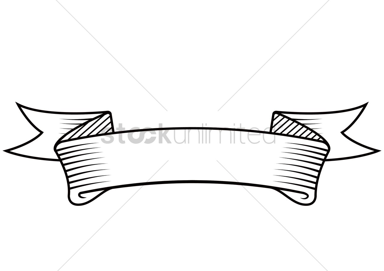 Ribbon Banner Vector Image 1300x919 Ribbon Banner Vector Image