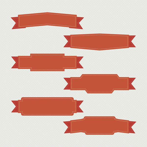 600x600 Ribbon Banner Set Vector Banner Free Vector Free Download